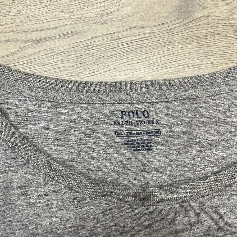 Polo Ralph Lauren Grey L/S T Shirt Men Sz XXL Mountain Sun FAIR STAIN